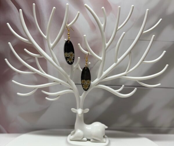Eclipse in Bloom Earrings: Handmade Resin Earrings