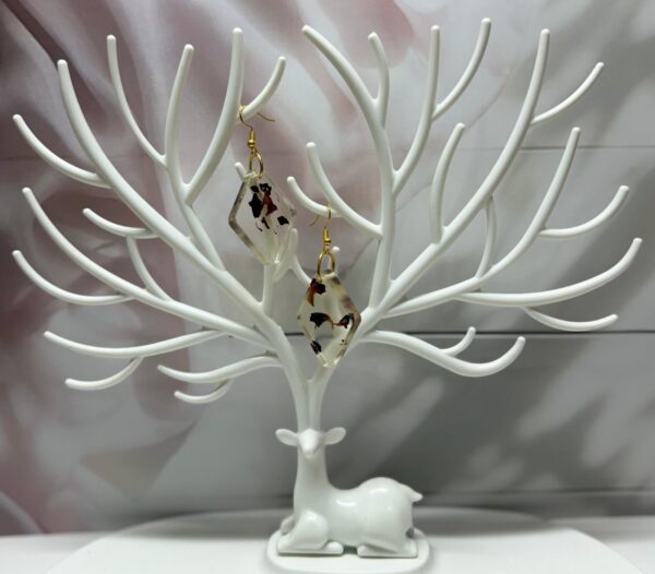 Enchanted Petals Earrings: Handmade Resin Earrings