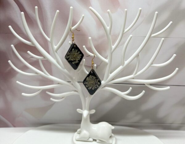 Imperial Blossom Earrings: Handmade Resin Earrings