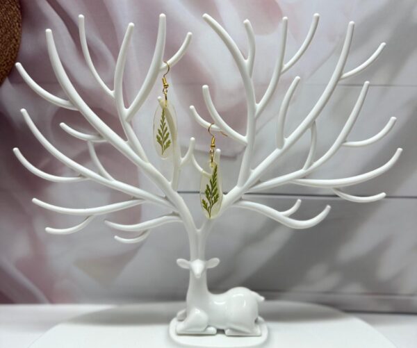 Leaf Embrace Earrings: Handmade Resin Earrings