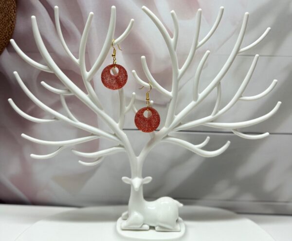 Cherry Glitz Earrings: Handmade Resin Earrings