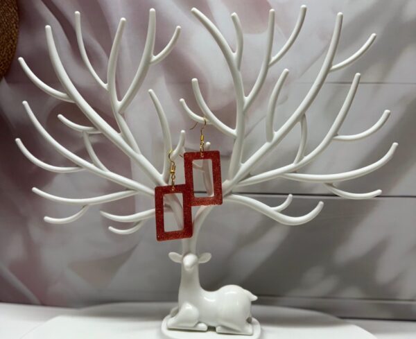 Rosso Charm Earrings: Handmade Resin Earrings