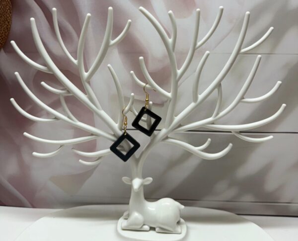 Shadow Cube Earrings: Handmade Resin Earrings