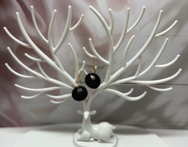 Midnight Halo Earrings: Handmade Resin Earrings