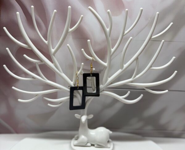 Shadow Edge Earrings: Handmade Resin Earrings