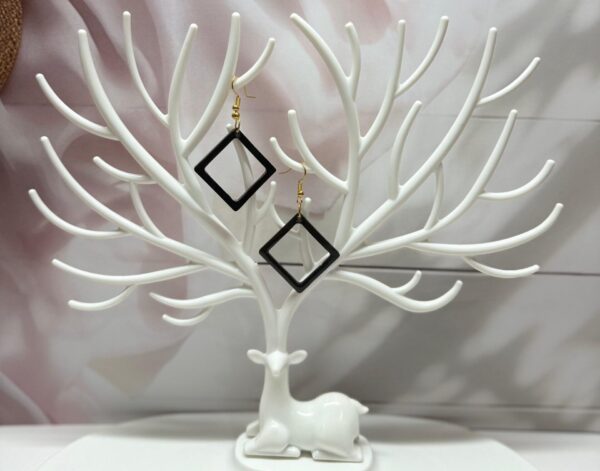 Shadow Facet Earrings: Handmade Resin Earrings