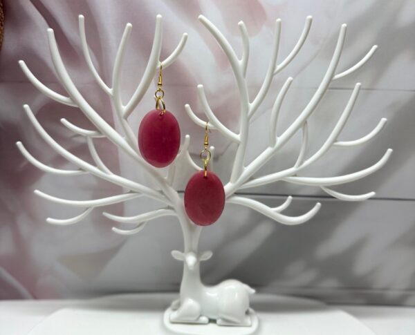 Blush Aurora Earrings: Handmade Resin Earrings