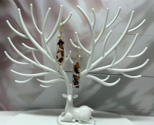 Floral Fantasy Earrings: Handmade Resin Earrings