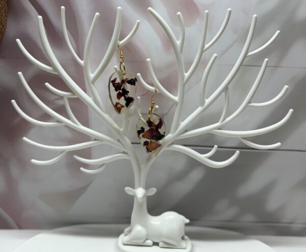 Rose Reverie Earrings: Handmade Resin Earrings