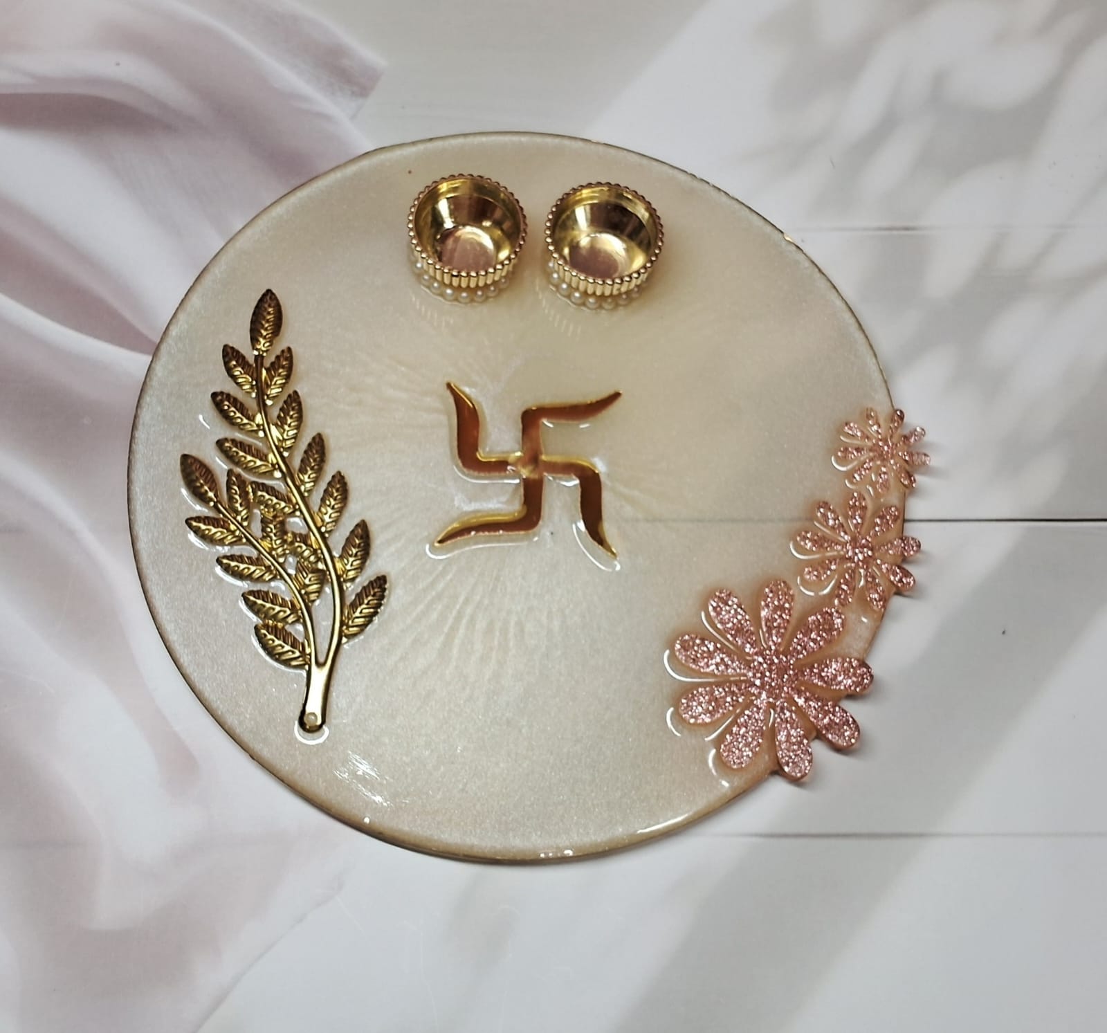 8 inch Resin Pooja Thaali