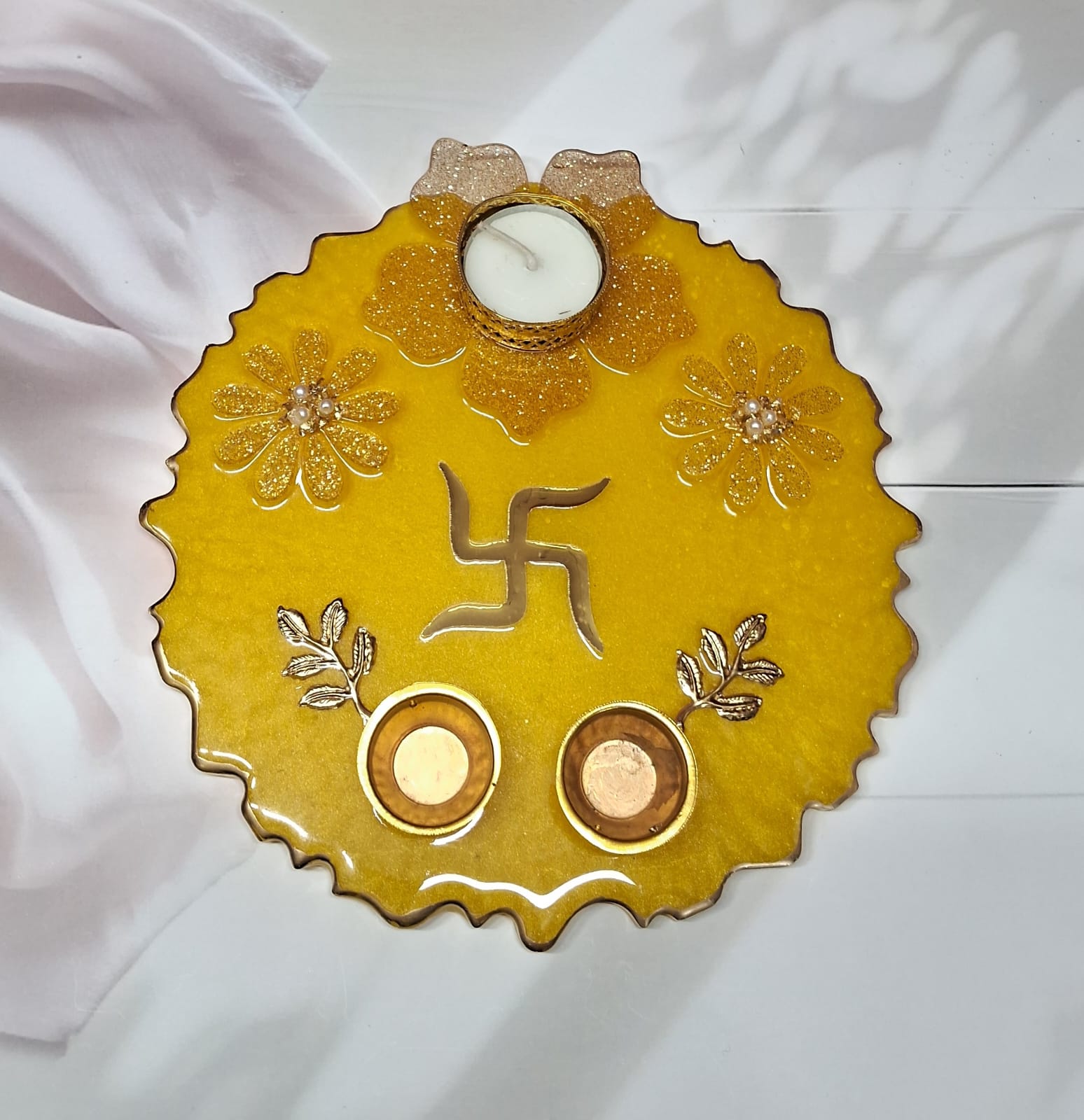 8 inch Resin Pooja Thaali