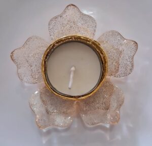 Flower Shaped Resin Candle Holder