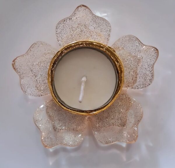 Flower Shaped Resin Candle Holder