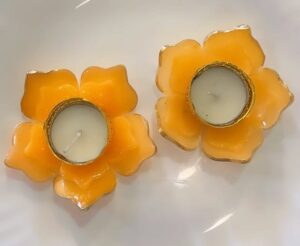 Flower Shaped Resin Candle Holders