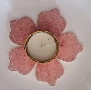 Flower Shaped Resin Candle Holder