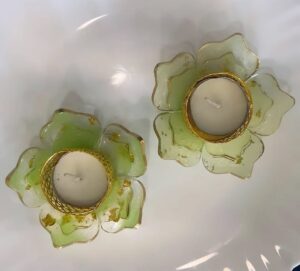 Flower Shaped Resin Candle Holders