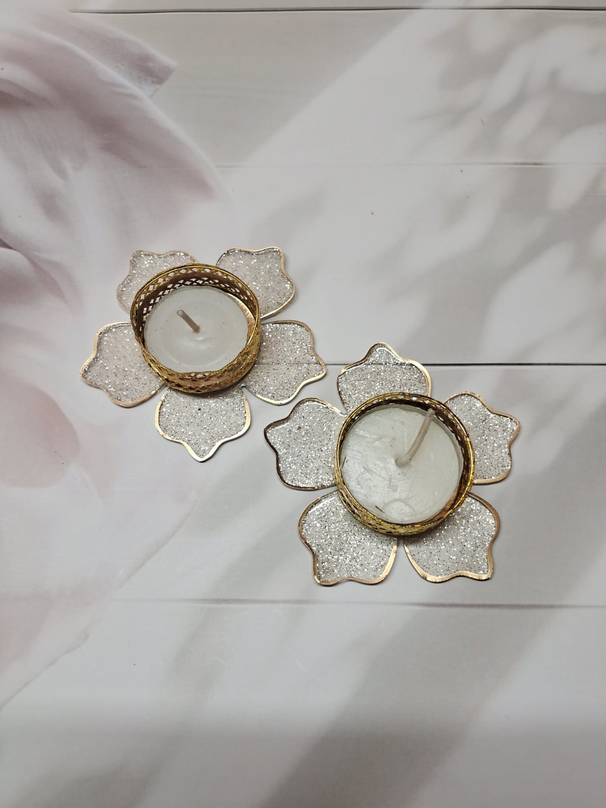 Flower Shaped Resin Candle Holders