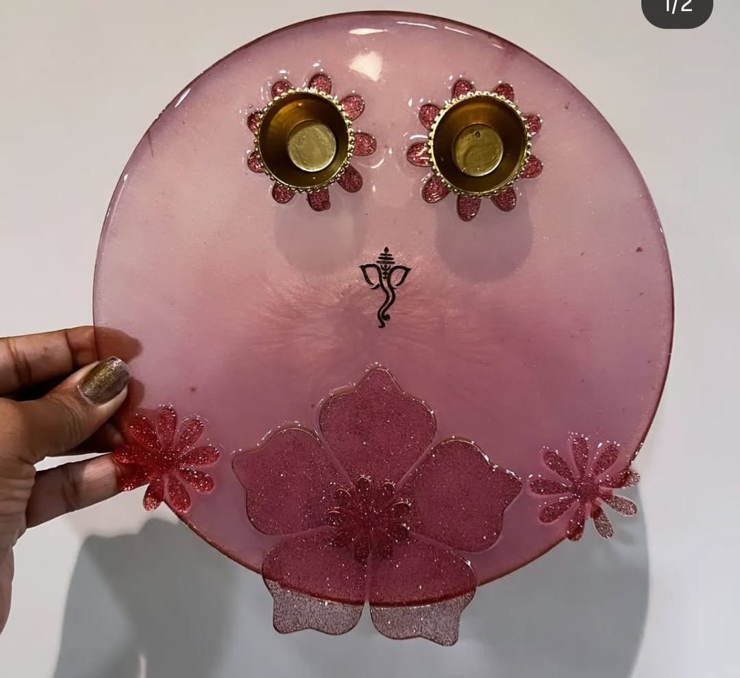 8 inch Resin Pooja Thaali